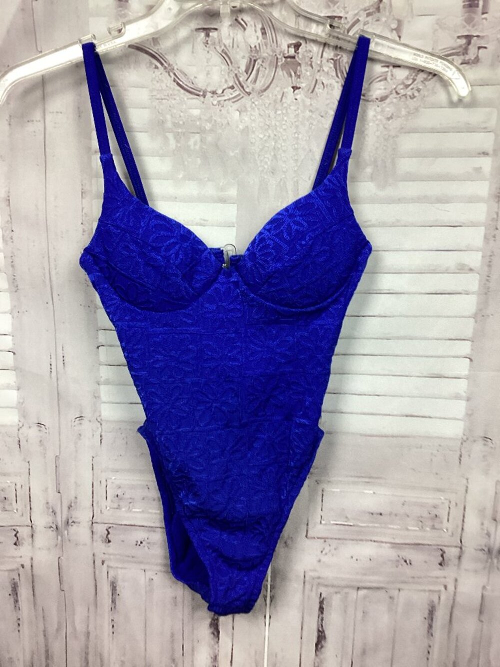 Vintage Sassafras One Piece Swimsuit Blue Padded Cup 5/6